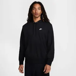 NIKE Herren Kapuzensweat Club, BLACK/BLACK/WHITE, 3XL