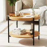 CLP Couchtisch Corbitan, natura/Ø 50 cm