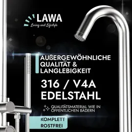 lawa living and lifestyle Gartendusche Silber 0,06 m