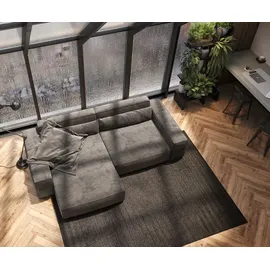 DeLife Ecksofa Sirpio XL 270x170 cm Mikrofaser Khakibraun Recamiere variabel