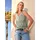 Heine Shirttop HEINE, Damen, Gr. 48, grün (khaki, ecru, bedruckt), 95% Viskose, 5% Elasthan, bedruckt, gemustert, V-Ausschnitt, Tops Shirttop