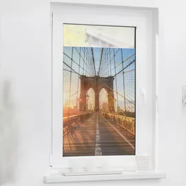 Lichtblick Fensterfolie Brooklyn Bridge orange