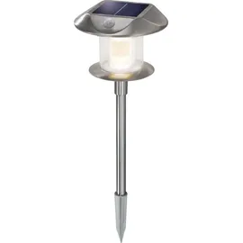 esotec Solarleuchte Edelstahl H38cm inkl. Bewegungsmelder silber