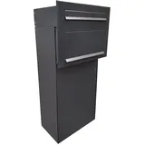 F-05-B XXL Durchwurf Paket-Briefkasten in RAL 7016 (30-51 cm Tiefe)