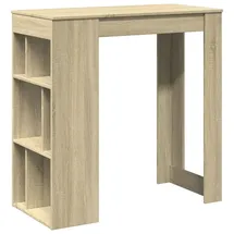 vidaXL Bartisch mit Regal 102 x 50 x 103,5 cm Braun