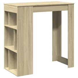 vidaXL Bartisch mit Regal 102 x 50 x 103,5 cm Braun