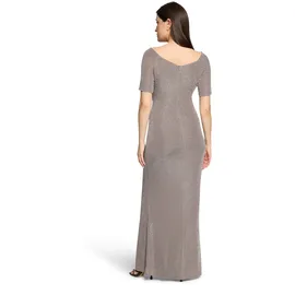 Vera Mont Abendkleid Glitzer-Look Taupe/Silver 40