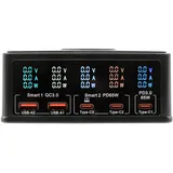 Exsys Multiport High Power Charger mit QI 15W und USB-C PD mit max. 160W