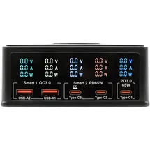 Exsys Multiport High Power Charger mit QI 15W und USB-C PD mit max. 160W