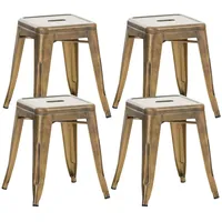CLP 4er Set Hocker Armin gold