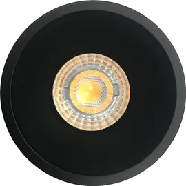 NCC-Licht LED Leuchtmittel Deep-Deco Reflektor Schwarz 4,9W GU10 550lm warmweiß 3000K 36° + Ring Schwarz Ø5cm