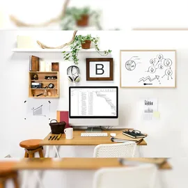 Bi-Office Whiteboard MM04001010 magnethaftend Holzrahmen 60x45cm