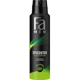 Fa Men Speedster (150 ml), Deospray mit aktivierend-frischem Duft, Deo ohne Aluminium für bis zu 48h Deo-Schutz, hinterlässt keine Deo-Rückstände