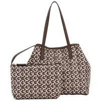 GUESS Schultertasche Vikky II Tote Bag Brown Multi Logo