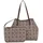 GUESS Schultertasche Vikky II Tote Bag Brown Multi Logo