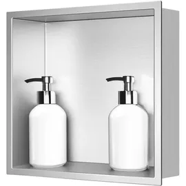 OEM Edelstahl-Wanddusche, 30x30x10cm, Nickel, Einzel - Silber