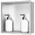 OEM Edelstahl-Wanddusche, 30x30x10cm, Nickel, Einzel - Silber