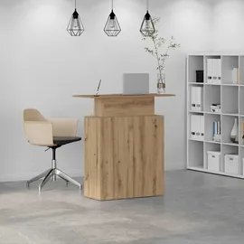 vidaXL Empfangstheke Artisan-Eiche 100x40x104 cm Holzwerkstoff