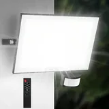 Dibaful 100W LED Strahler mit Bewegungsmelder Lichtsensor und Timing Fernbedienung Außenstrahler Scheinwerfer | Flutlicht Außen Dimmbar Kaltweiß 6500K IP66 Wasserdicht Fluter für Garten Garage