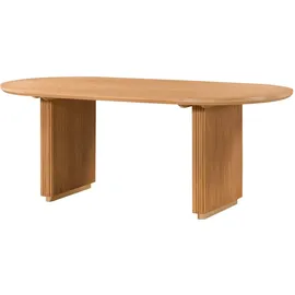MASSIVMOEBEL24.DE BARCELONA 220 x 76 x 100 cm natur lackiert/Marmor weiß