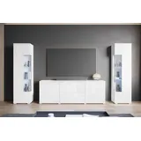 INOSIGN Wohnwand »KENIA« Komplett-Set, 3 Stk. tlg., weiß