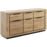 Möbelando Sideboard >GRENO< in Wildeiche massiv geölt, Zeitlose Optik,