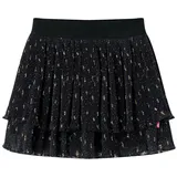 vidaXL Kinder Stufenrock mit Rüschen Rock Minirock Kinderrock Mädchen Schwarz 92