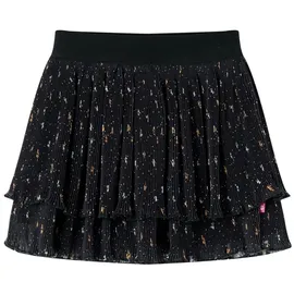 vidaXL Kinder Stufenrock mit Rüschen Rock Minirock Kinderrock Mädchen Schwarz 92