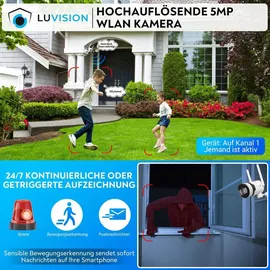 LuVision Dual WLAN PTZ 5MP Schwarz