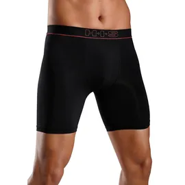 H.I.S. Funktionsboxer H.I.S, Damen, Gr. M, 2 Stk., grau (grau, schwarz), Microfaser, Obermaterial: 92% Polyamid, 8% Elasthan, unifarben, körpernah, Unterhosen, in sportiver Optik mit langem Bein in Microfaser-Qualität