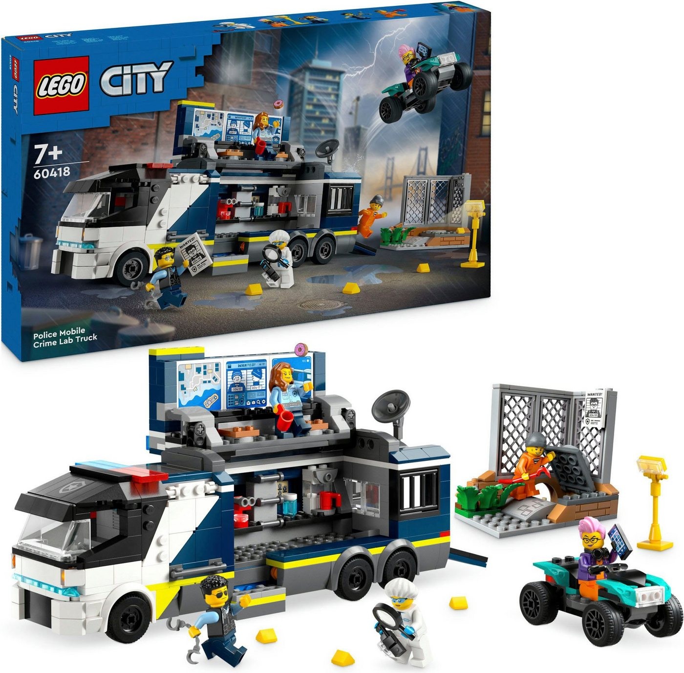 LEGO® Konstruktionsspielsteine Polizeitruck mit Labor (60418), LEGO City, (674 St), Made in Europe bunt