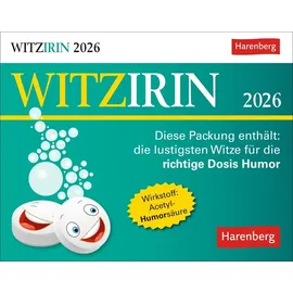 Harenberg Witzirin Tagesabreißkalender 2026 - Diese Packung enthält: die lustigsten Witze für die tägliche Dosis Humor: Lachen ist die beste Medizin: Tägliche ... x 11 cm mit Humor (Tischkalender Harenberg)