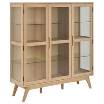 Actona Vitrine Marte 140 x 40 x 148 cm Weiß