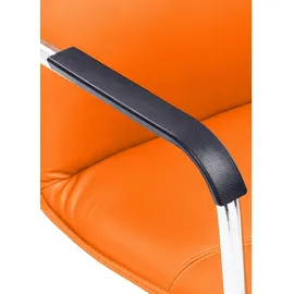 deluke Besucherstuhl Kunstleder Orange