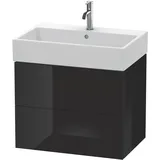 Duravit Waschtischunterschrank 2 Auszüge 68,4 x 54,4 x 45,9 cm Schwarz Hochglanz