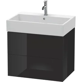Duravit Waschtischunterschrank 2 Auszüge 68,4 x 54,4 x 45,9 cm Schwarz Hochglanz