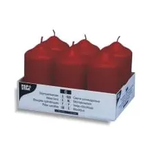 Papstar Stumpenkerzen 11,5 x 6 cm 6 St. bordeaux