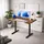 Relaxdays Schreibtisch Höhenverstellbar Industrial Schwarz / Braun