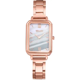 Uhren Damen Analog Quarz Armbanduhr Metallarmband Beiläufige Uhr Spangenuhr m...
