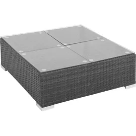 vidaXL Garten-Lounge-Set schwarz/cremeweiß