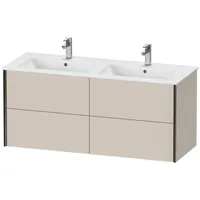 Duravit XViu Waschtisch-Unterschrank XV41290B291 128x48x56cm, 4 Schubkästen, wandhängend, schwarz