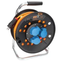 KALLE DAS KABEL Kabeltrommel H07BQ-F, 25m, für außen Ip44 3x Schutzkontaktsteckdose