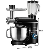 ruhhy Planeten-Küchenmaschine mit 2200-W-Mixer - Schwarz