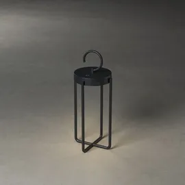 Konstsmide Laterne Aluminium 39,0 cm Akku dimmbar schwarz