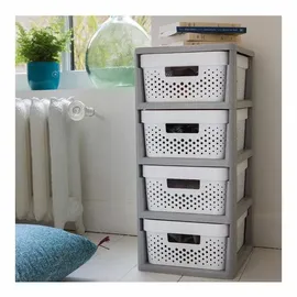 Curver Infinity Regal 4 Schubladen 4 x 11 L cm Weiß