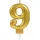 Amscan Sparkling Celebrations Zahlenkerze 9,3 cm gold