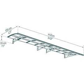 CANOPIA Amsterdam 4460 447 x 139 cm grau