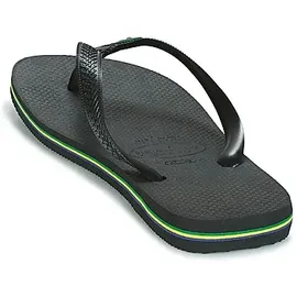 havaianas Brasil Logo Flip-Flops Black/White 23