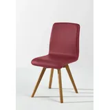 massivline&more 4-Fußstuhl Karla (Set, 2 St), Gestell aus Massivholz rot