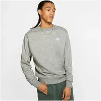 Nike Sportswear Club French-Terry-Rundhalsshirt Herren Dark Grey Heather/White XS